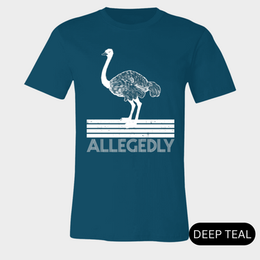 allegedly deep teal shirt - bw